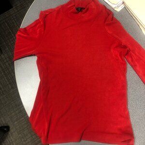 Festive Red BCBG stretchy Turtleneck